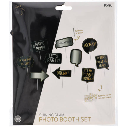 Photobooth Set - Shining Glam - 10 stuks