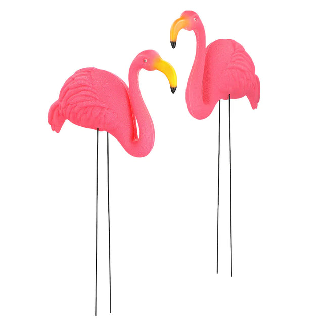 2 Tuindecoraties Flamingo