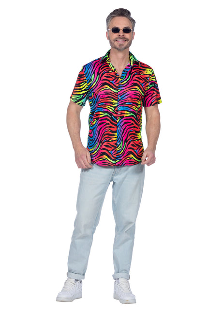 Party shirt zebra neon