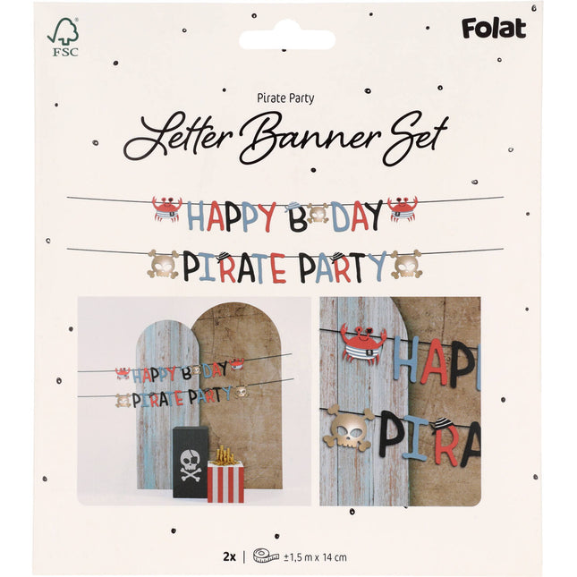 Letterslinger Set - Pirate Party - 1,5 meter