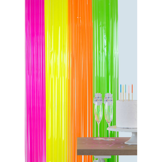 Feestgordijn - Neon - 1 x 2 m