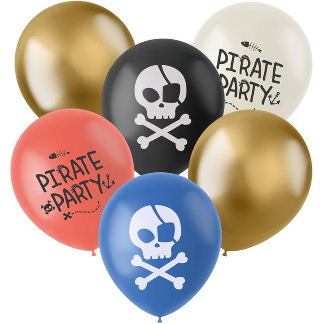 Latexballonnen - Pirate Party - 33 cm - 6 stuks