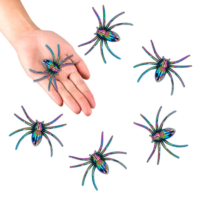 Halloween Spinnenweb Met Spin 5,5cm 6st