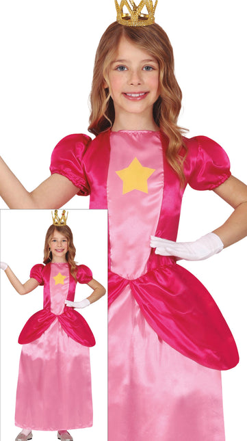 Prinses Peach Jurk Roze Meisje