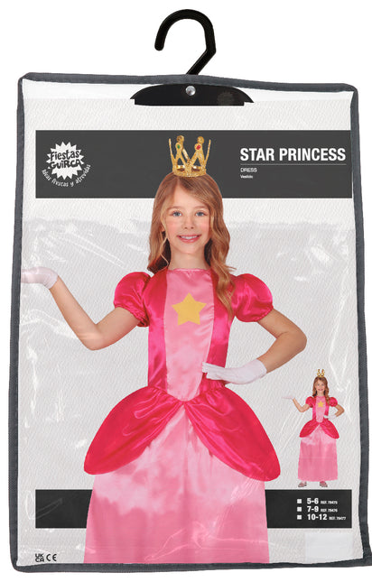 Prinses Peach Jurk Roze Meisje