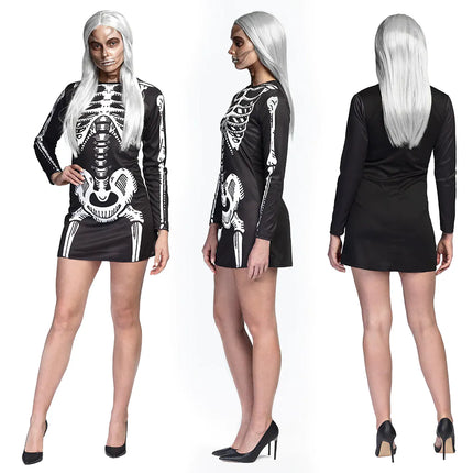 Halloween Jurk Dames Skelet