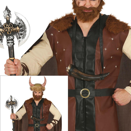 Viking Kostuum Bruin Heren