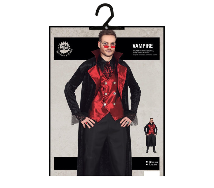 Vampier Halloween Kostuum Heren Rood