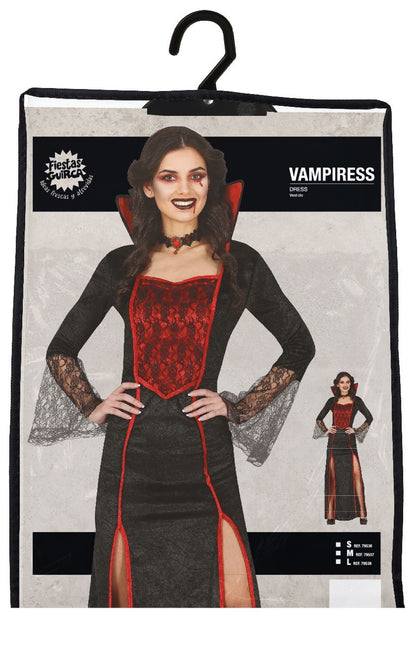 Vampier Halloween Kostuum Dames Rood