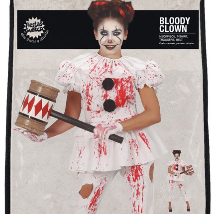 Clown Halloween Kostuum Dames Bloederig