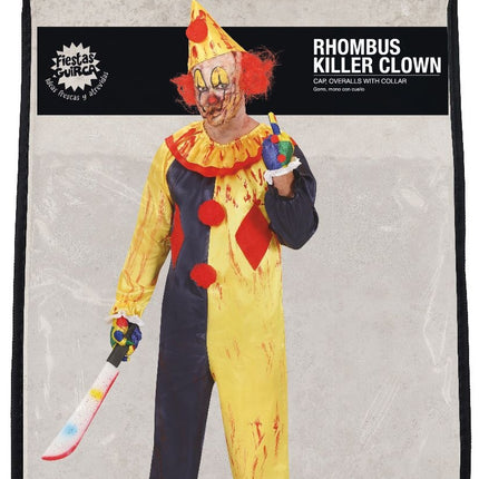 Killer Clown Halloween Kostuum Heren Geel