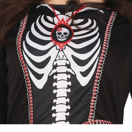 Skeleten Jurk Dames zwart