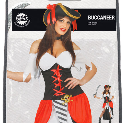 Piratenpak Dames Rood Luxe