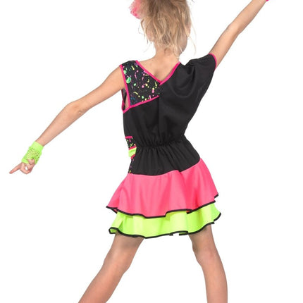 80's jurkje meisjes neon - Partywinkel - 8720059066018