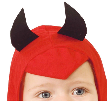 Duivel Halloween Kostuum Baby Rood Zwart