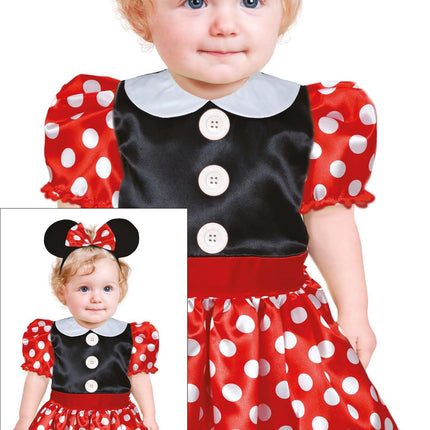 Minnie Mouse Kostuum Rood Wit Baby