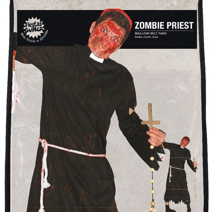 Zombie Halloween Kostuum Heren Priester L