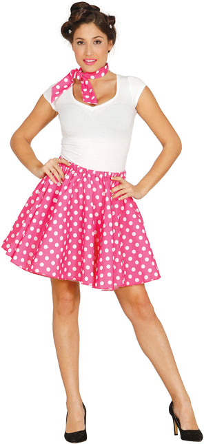 Grease Kostuum Set Roze 50's Dames L