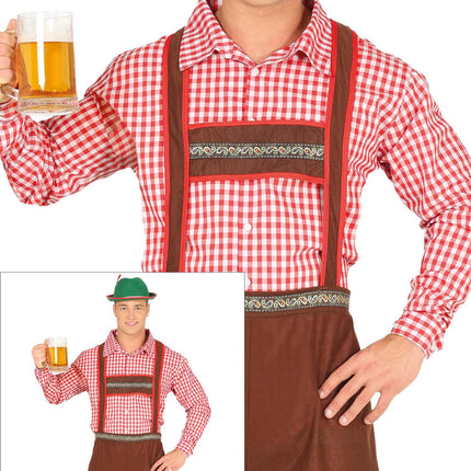 Oktoberfest Kostuum Rood Bruin Heren