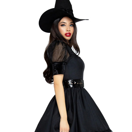 Halloween Jurk Zwart Dames Leg Avenue