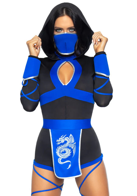 Ninja Pak Blauw Dames Bodysuit Leg Avenue