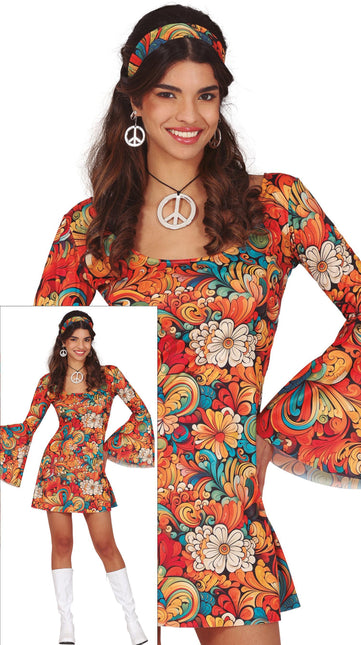 70's Jurk Dames Flower