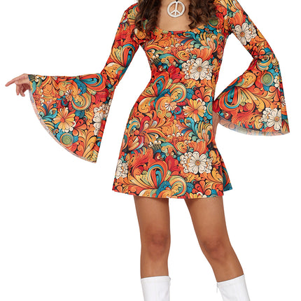 70's Jurk Dames Flower