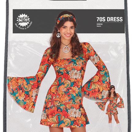 70's Jurk Dames Flower