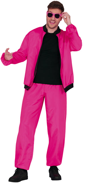 Pink Neon Tracksuit 2 delig Heren