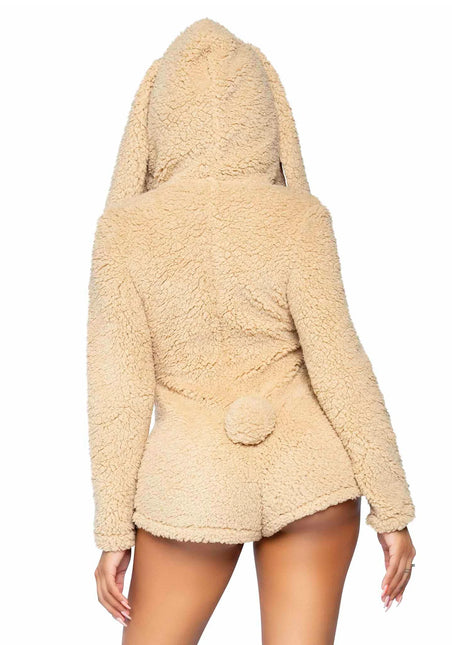 Konijnenpak Beige Dames Bodysuit Leg Avenue