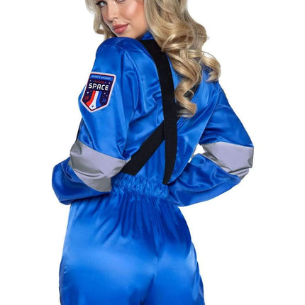 Astronaut Jumpsuit Blauw Dames Leg Avenue