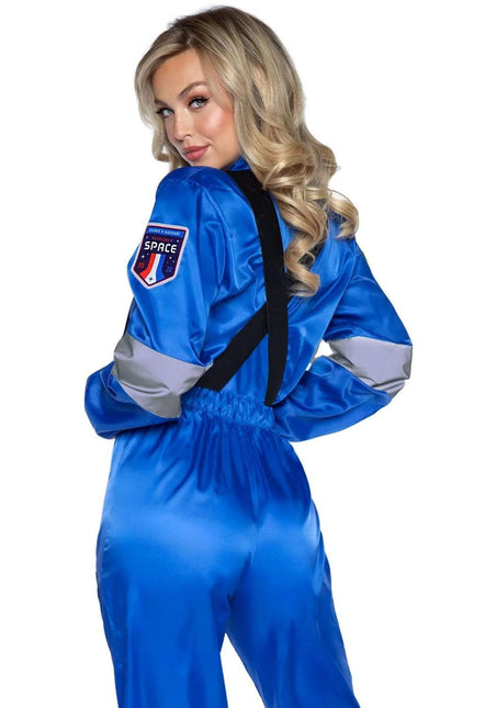 Astronaut Jumpsuit Blauw Dames Leg Avenue