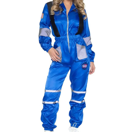 Astronaut Jumpsuit Blauw Dames Leg Avenue