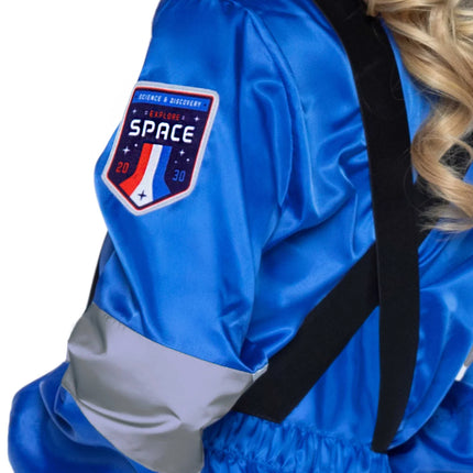 Astronaut Jumpsuit Blauw Dames Leg Avenue