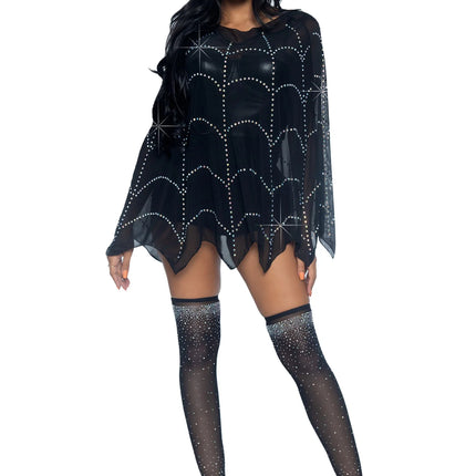 Spinnenweb Poncho Dames Leg Avenue