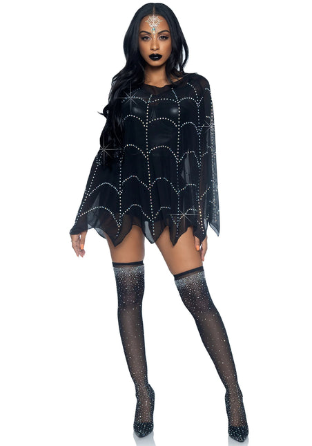 Spinnenweb Poncho Dames Leg Avenue