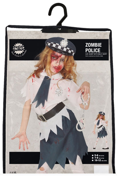 Politie zombie Kostuum Meisje