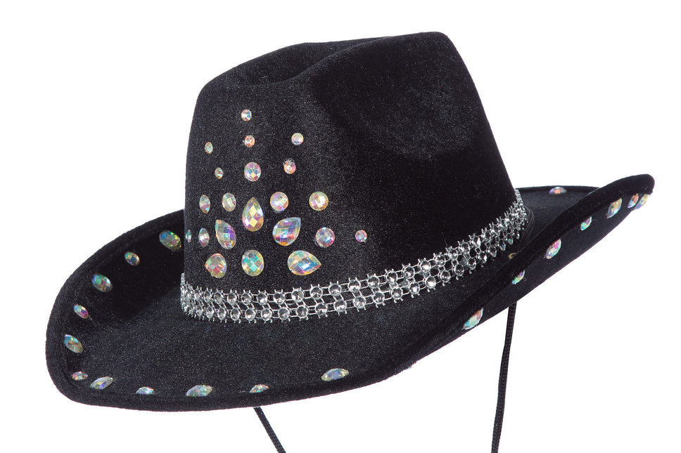 Cowboyhoed met strass steentjes