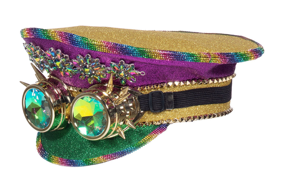 Pet Burning Man goggles rainbow