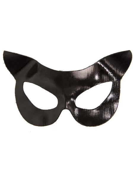 Kat Oogmasker Zwart Vinyl