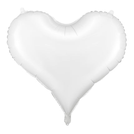 Foil balloon Heart, 75x64,5 cm, white