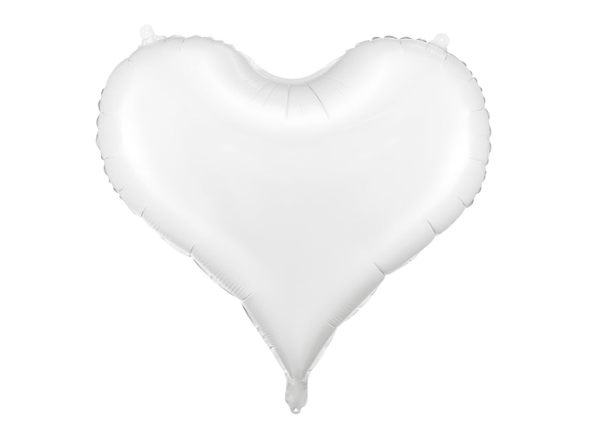 Foil balloon Heart, 75x64,5 cm, white