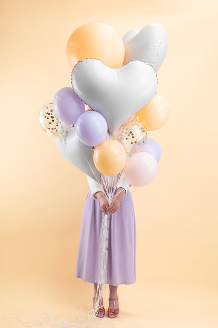 Foil balloon Heart, 75x64,5 cm, white