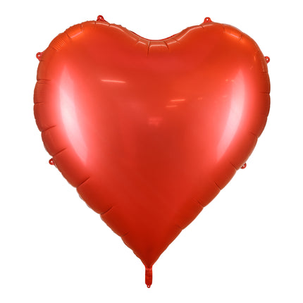 XXL foil balloon Heart, 136x129 cm, red