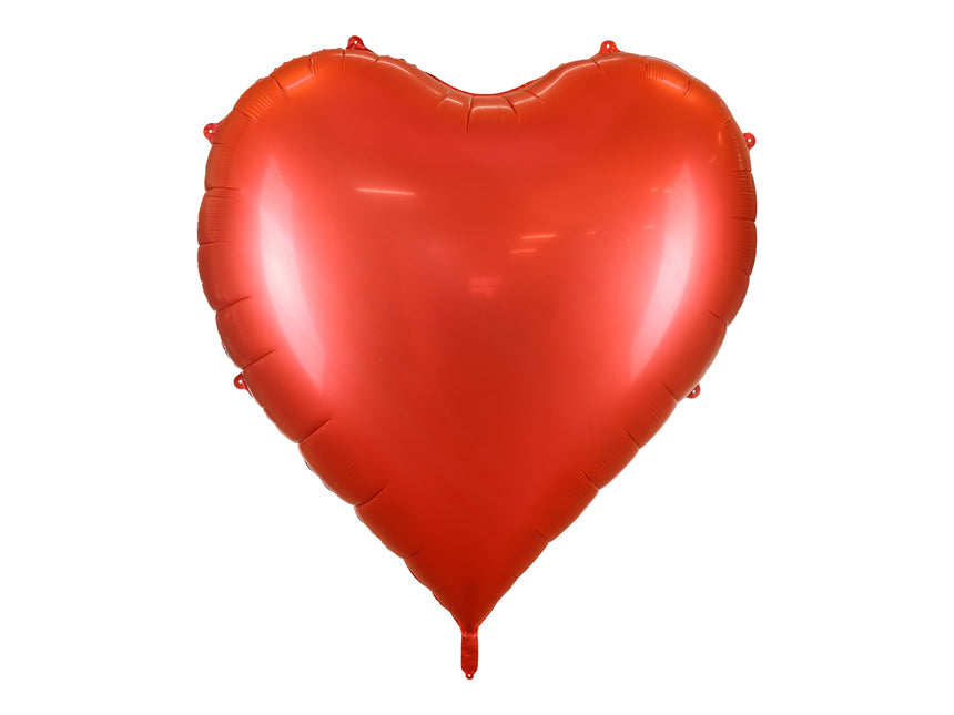 XXL foil balloon Heart, 136x129 cm, red