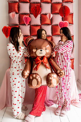 Standing foil balloon Teddy Bear, 59x88cm, mix