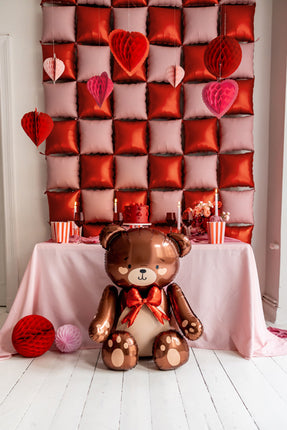 Standing foil balloon Teddy Bear, 59x88cm, mix