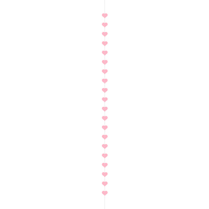 Garland Hearts, pink, 3,5 m