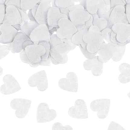 Confetti Hearts, 1,6x1,6 cm, white, 15g