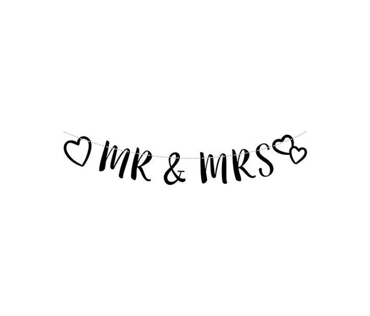 Bruiloft Letterslinger Mr&Mrs 2,5m